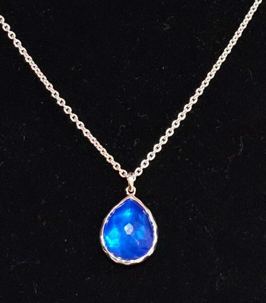IPPOLITA LAPIS AND MOTHER OF PEARL TEARDROP ROCK CANDY PENDANT NECKLACE, 925 - Image 2 of 4