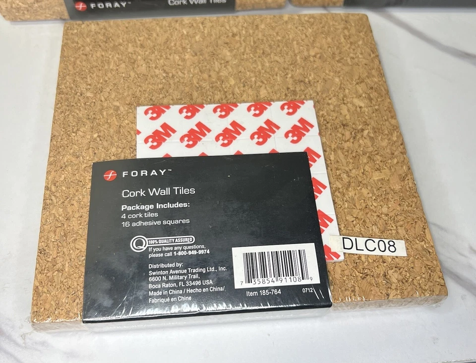 Forey Cork Wall Tile Natural 6x6 Frameless Set Of 3 Packs Of 4 - Image 2 of 2