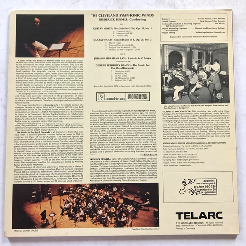 FREDERICK FENNELL Holst Suite No. 1 Handel Fireworks Bach Fantasia Telarc 5038 - Picture 2 of 8