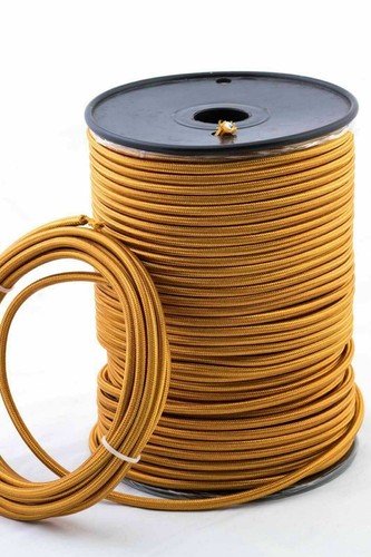 Vintage 2-adriges Stoff-Beleuchtungskabel - geflochtenes rundes Flexkabel 1 m Elektrokabel - Bild 60 von 94