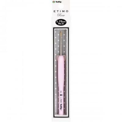 Tulip Needle Company TEL-00E Etimo Rose Steel Crochet Hook-Size 0/1.75mm