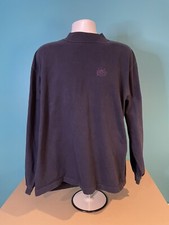 Vintage Izod Lacoste Turtleneck Sweater Men's XL Blue Embroidered