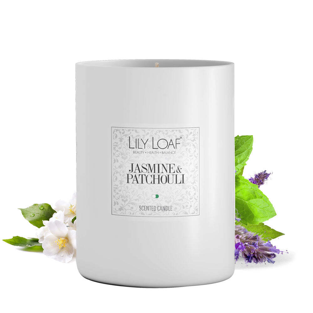 Lily & Loaf Jasmine & Patchouli Soy Wax Candle | Luxury Home Fragrance Gift