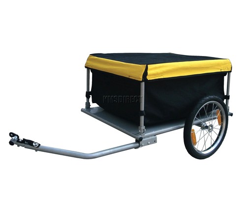 New Children Child Kids Luggage Cargo Bike Bicycle Trailer Carrier Yellow Black