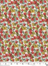 Strawberry Fields White - NEW Quilt Fabric - Fat Quarter