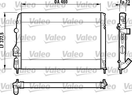 Radiateur de refroidissement moteur Valeo 732559 en aluminium pour berline et citadine
