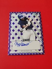 MYLES NAYLOR 2022 LEAF PERFECT GAME National Showcase METAL PURPLE MOJO AUTO 1/1