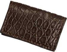 Brown Alligator Credit Card Business Card Wallet Quality USA Handcrafted
