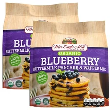 War Eagle Mill Organic Blueberry Pancake & Waffle Mix, 22 oz bags (pack of 2)