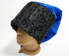 Ukrainian Papakha Natural Astrakhan Karakul Fur Army Hat Handmade