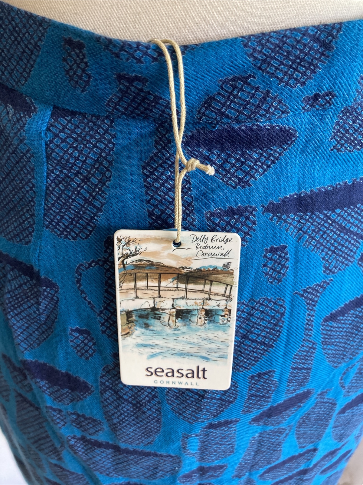 Seasalt Unique Jug Print Cotton Blend "Palmers" Skirt, Size 10 UK, BNWT 4