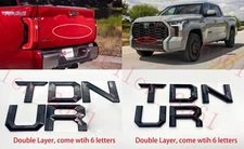 Gloss Black ABS Emblem Fit TOYOTA 2022 2023 TUNDRA Front Tailgate Grill Letters