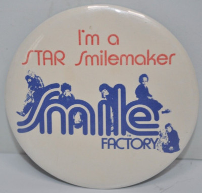 Vintage 3'' 70's I'm a STAR Smilemaker - Smile Factory - Pinback Button Pin