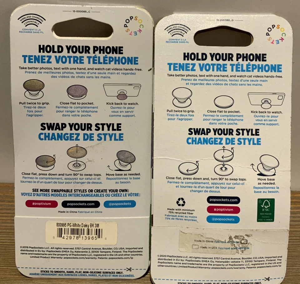 🍒 PopSockets PopGrip - Expanding Stand and Grip with Swappable Top‼️Lot Of 2 - Image 3 of 3