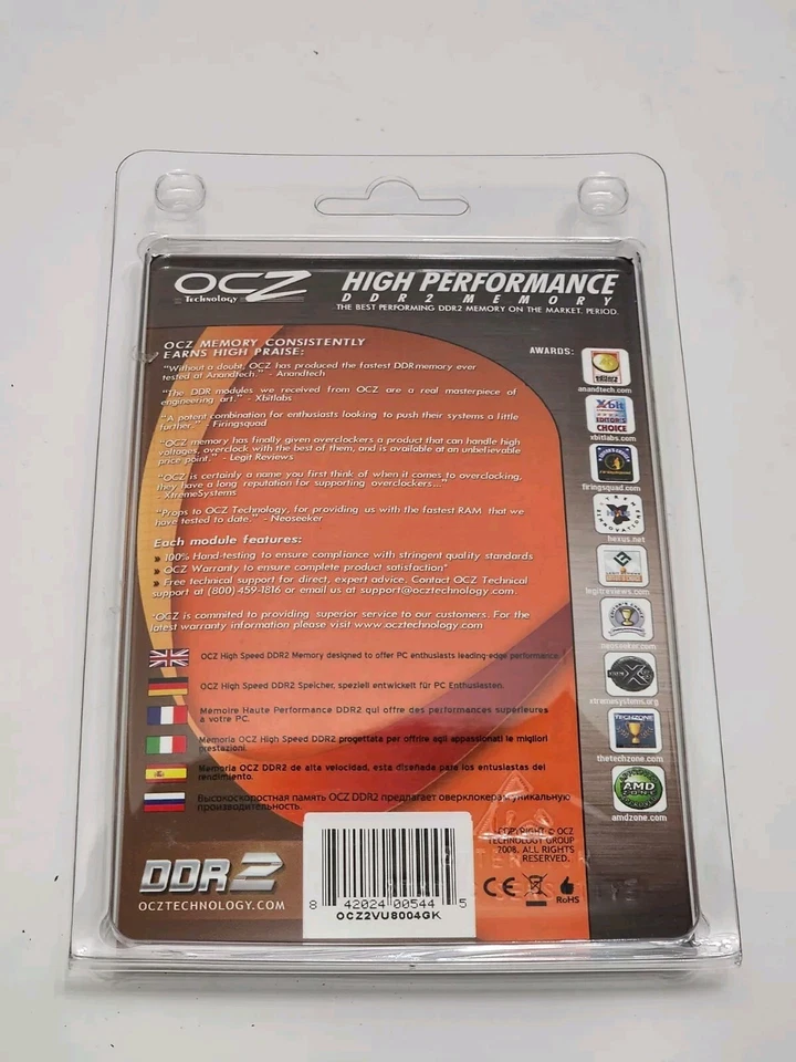 NEW SEALED Ocz Ddr2 MEMORY 6400  2x 2gb...DBIN - Image 3 of 3