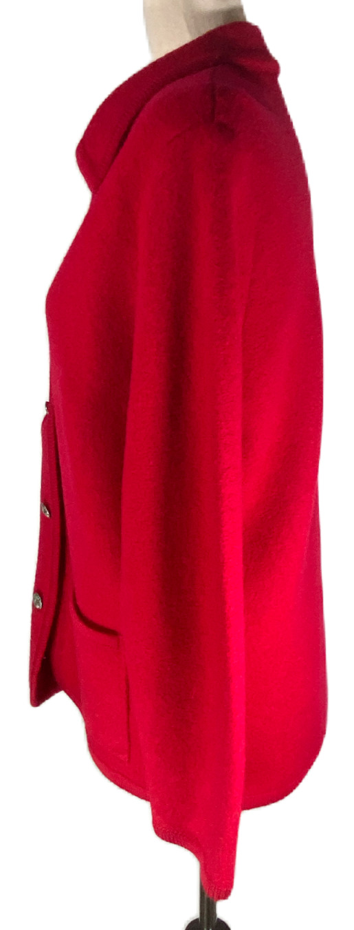 TALBOTS Women's Petite Red 100% Soft Wool Long Sl… - image 2