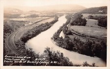 Foto de ferrocarril RPPC Berkeley Springs WV West Virginia Capon MTN postal de colección U2