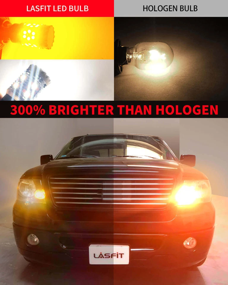 3157 Bombillas LED intermitentes delanteras sin hiper flash para Ford Explorer Focus Foto 3 de 4