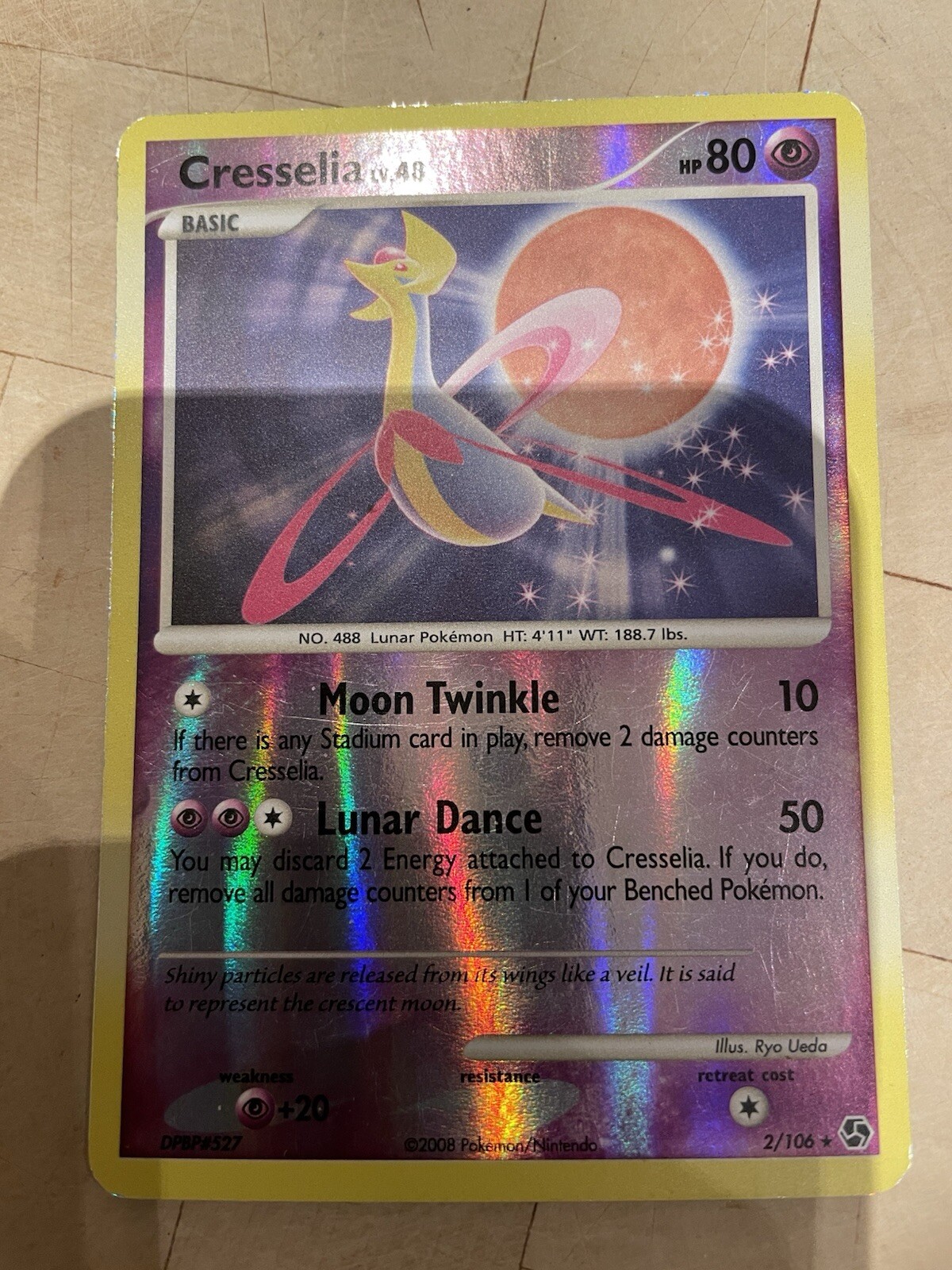 Pokemon TCG Cresselia Great Encounters (GE) 2/106 Holo Rare LP