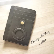 Wallet for Men with AirTag Holder Slim Minimalist RFID Blocking Smart Wallet