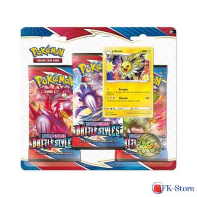 Pokemon Sword & Shield 5.0 - Battle Styles - 3er Pack Blister Jolteon (Englisch)