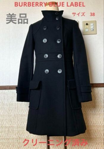 BURBERRY BLUE LABEL Wool Angora Coat Black Woman's 38 us size S.