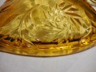 Hazel Atlas Vintage Amber Gold Triangular Pinwheel Covered Candy Dish with Lid — photo 4
