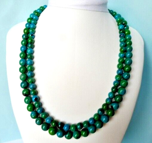 Collier en chrysocolle double rangée pour sublimer vos tenues