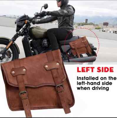 vintage leather motorcycle saddle bags | eBay