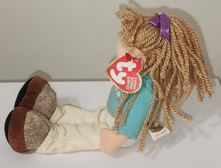 Cool Cassidy 8in Ty Teenie Beanie Bopper 2002 Flexible Cloth Girl