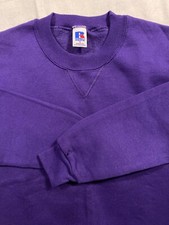Mens Womens Vintage Sweatshirt Purple Russell USA Small Crisp Fresh New Eggplant