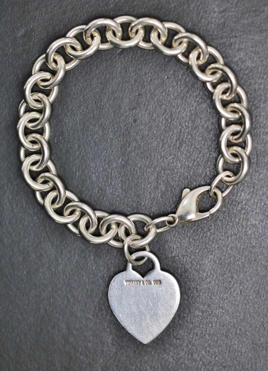 Engravable Heart Bracelet Sterling Silver