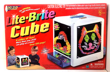Hasbro Lite Brite Cube 2001 Over 500 Pegs See...