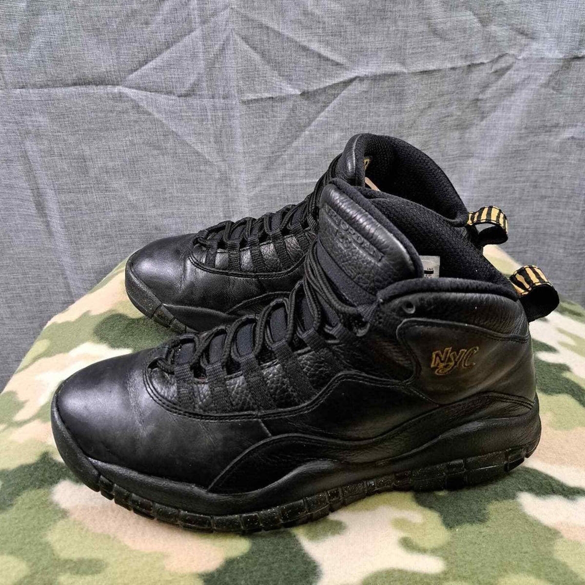 Nike Air Jordan 10 Retro NYC 310805 012 Black Leather Sz 9.5 | eBay