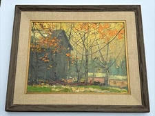 EDMOND WOODS PAINTING FINEST PORT ORCHARD WASHINGTON IMPRESSIONIST LANDSCAPE OIL