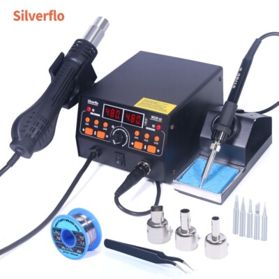 Silverflo 2-in-1 Soldering Iron Rework Station Solder Iron Desoldering station