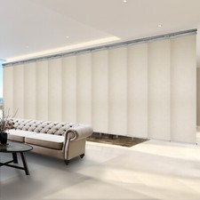Panel Track Sliding Vertical Blinds 130-260"W (8-12 Panels) - Linen