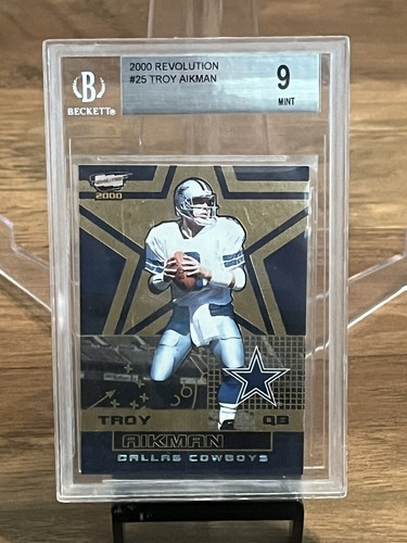 2000 Pacific Revolution 25 Troy Aikman Dallas Cowboys BGS 9 - Picture 1 of 2
