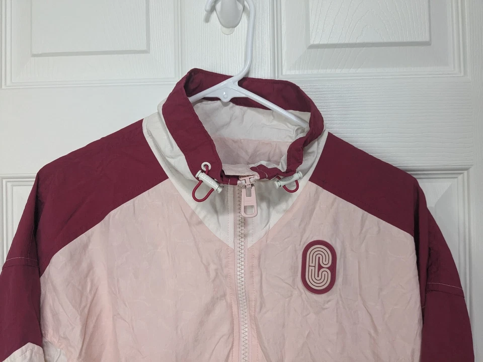Chaqueta de Pista Coach Signature Para Mujer Pequeña Rosa Cremallera Completa Manga Larga Forrada Foto 2 de 4