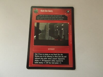 Decipher Inc - Star Wars ''DEATH STAR SENTRY'' 1995 CCG Trading Card - Black