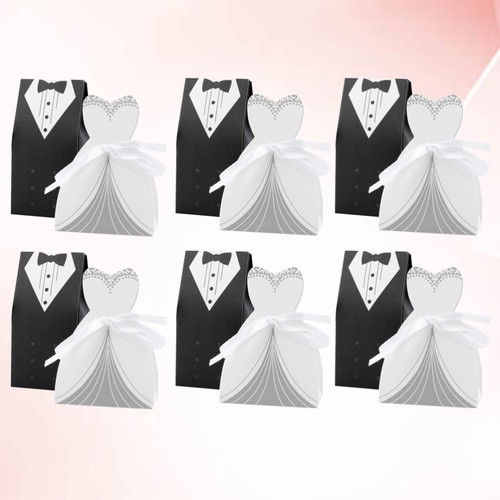 80 Pcs Braut Und Bräutigam -Kleid Hochzeit Candy Box Hochzeits-Süßigkeiten-Fall - Bild 12 von 12
