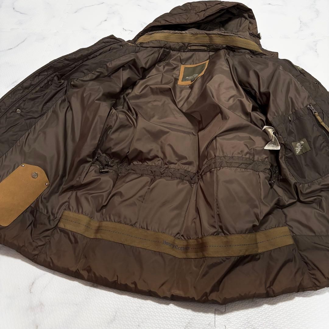 Henry Cotton's Brown Down Jacket M - Lightweight … - image 7