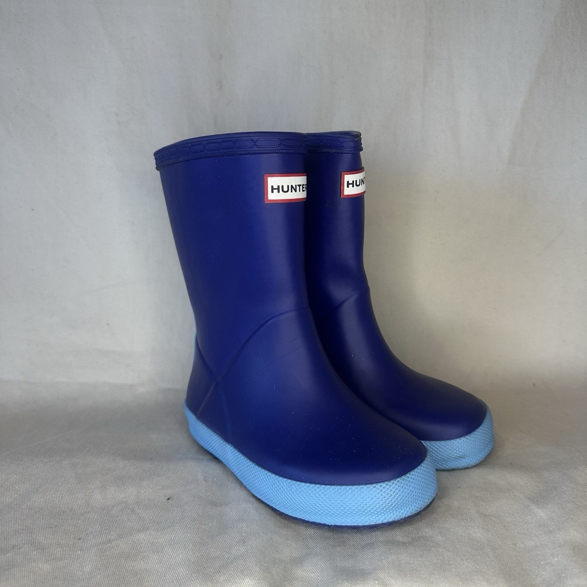 HUNTER Original Kids First Classic Unisex Wellington Boots Bitter Indigo UK 8 View 3