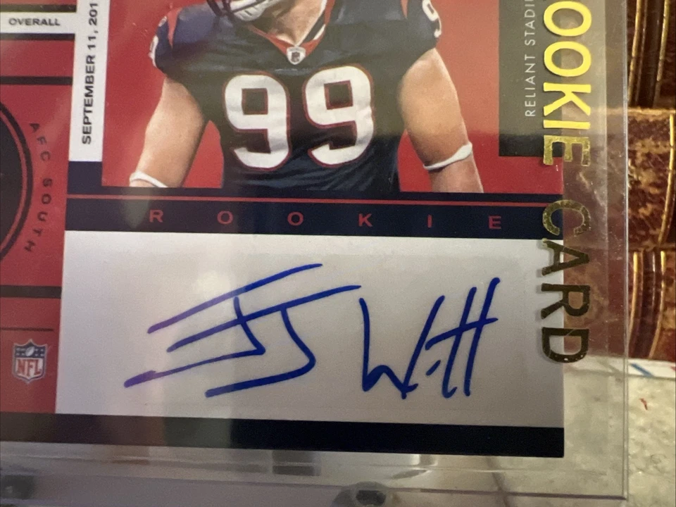 2011 Panini Playoff Contenders Football JJ Watt (RC) #137 Rookie Ticket Auto - Image 2 of 4