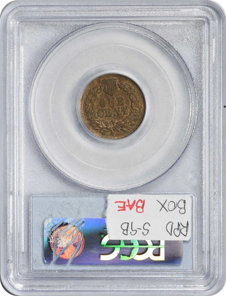1866 Indian Cent RPD Snow-9B XF45 PCGS - Image 2 of 2