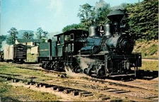 Ely-Thomas Lumber Co. Shay Locomotive Fenwick WV 1957 Postcard