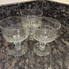 3 x Vintage Luminarc Verrerie D’Arques France Champagne Saucer Glass Set