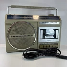 Vintage Sharp Radio Cassette Player GF-1740 boom box Dual Power EXT SP Monitor