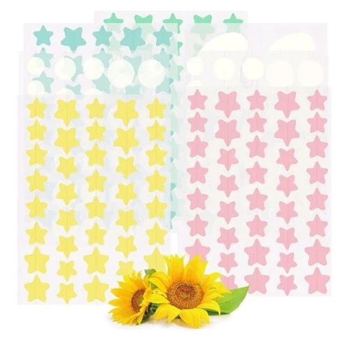 Acne Patch 224Pieces Translucent Hydrocolloid Star Shaped Spot Crescent Pimple