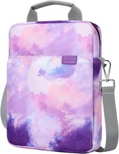 TiMOVO 9-11 Inch Tablet Sleeve Bag with Strap Water Resistant Purple Case